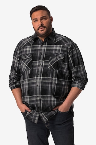 John F. Gee Regular fit Button Up Shirt in Black: front