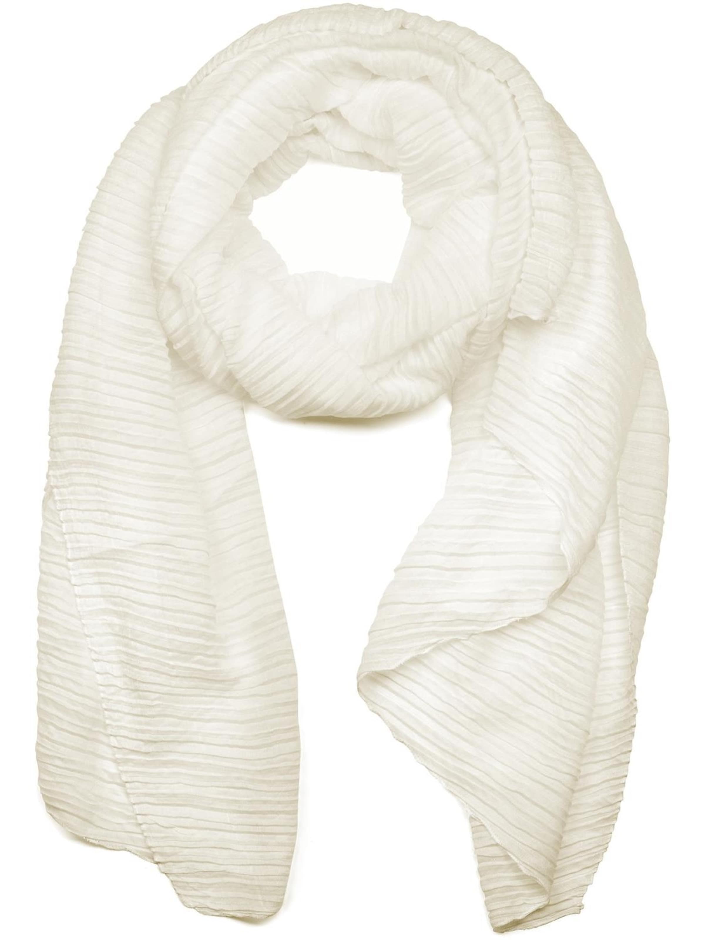 styleBREAKER Schal 'Gekreppter Unifarbener Schal'‌‌ in Beige: Vorderseite