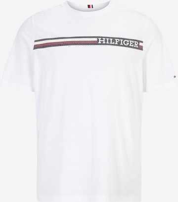 balts Tommy Hilfiger Big & Tall T-Krekls: no priekšpuses