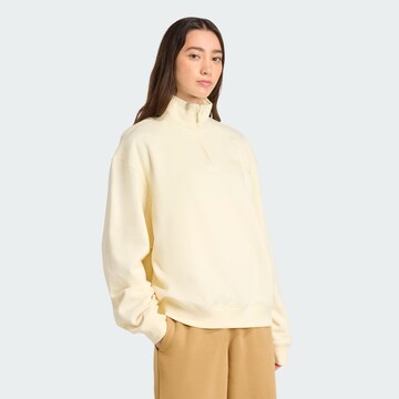 Sweat-shirt 'Essentials' ADIDAS ORIGINALS en blanc : devant