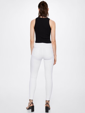 MANGO Skinny Jeans 'Anne' in White