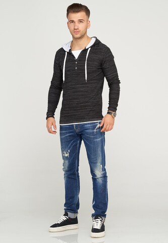 behype Sweatshirt 'JOSHA' in Schwarz