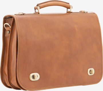 Borsa portadocumenti di Viola Castellani in marrone: frontale