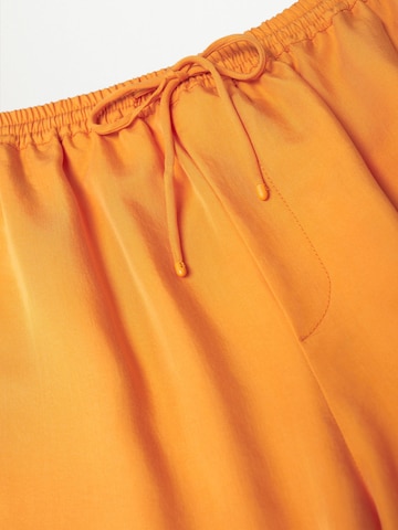 MANGO Loose fit Pants 'LIM' in Orange