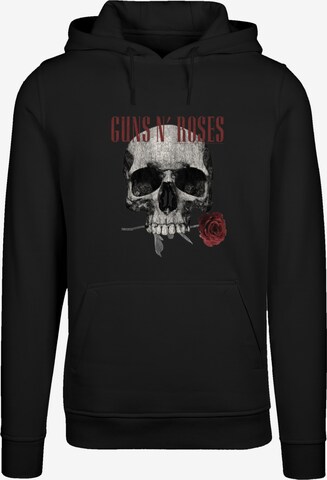 F4NT4STIC Sweatshirt 'Guns 'n' Roses Flower Skull Rock Musik Band' in Zwart: voorkant