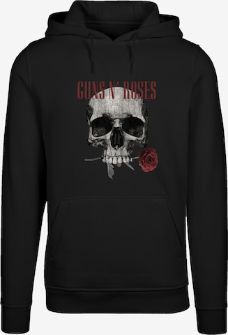 F4NT4STIC Sweatshirt 'Guns 'n' Roses Flower Skull Rock Musik Band' in Zwart: voorkant