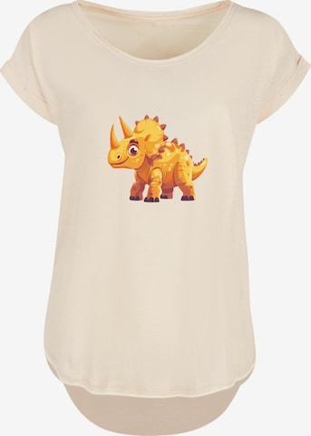 T-shirt 'Süßer Triceratops Dinosaurier' F4NT4STIC en beige : devant