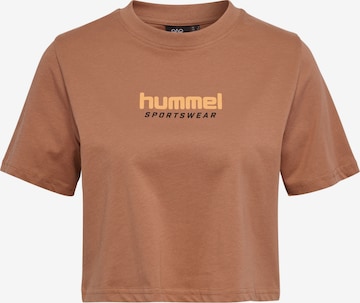 Hummel Shirt in Bruin: voorkant