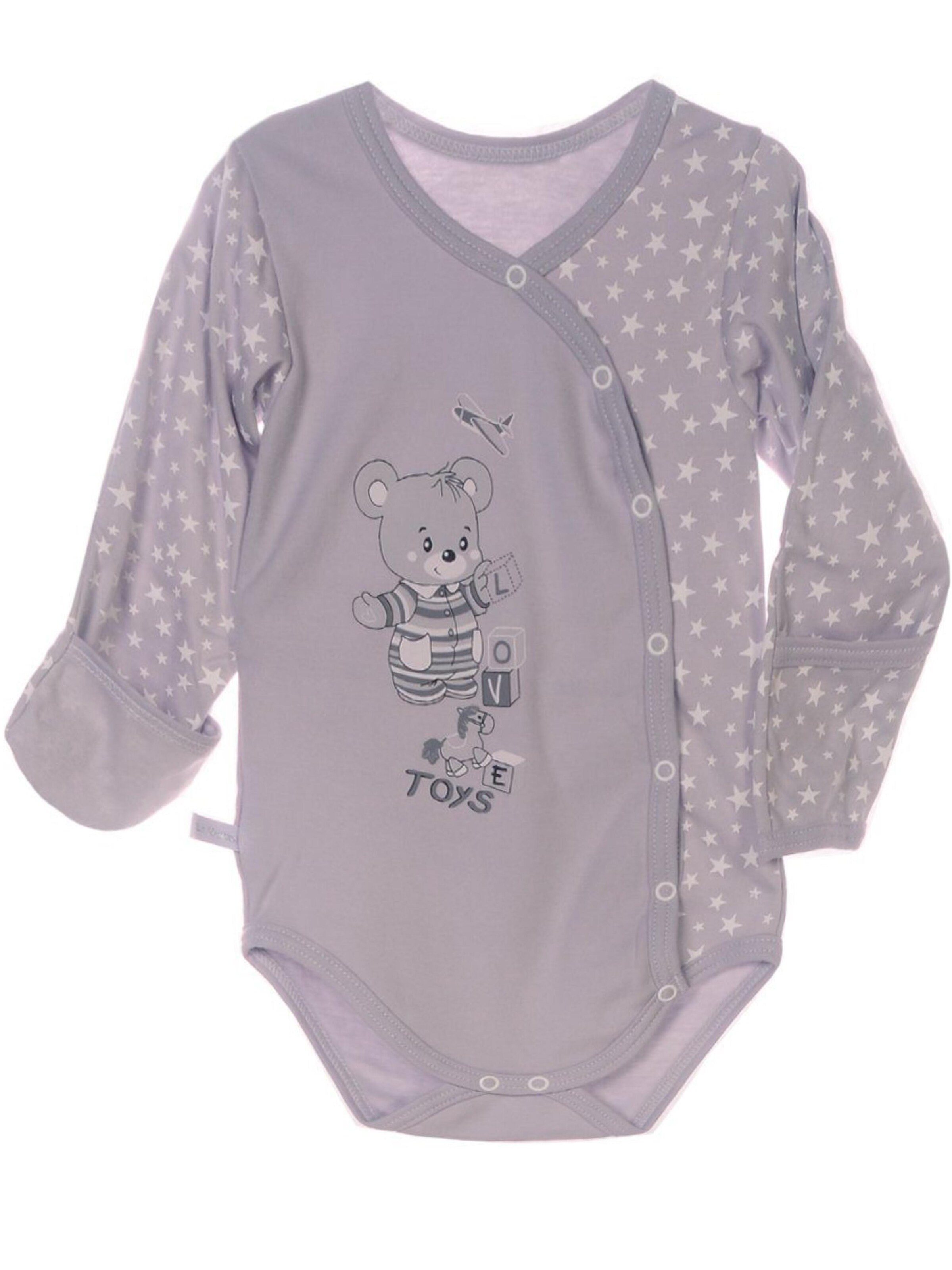 La Bortini Strampler/Body‌‌ in Grau: Vorderseite