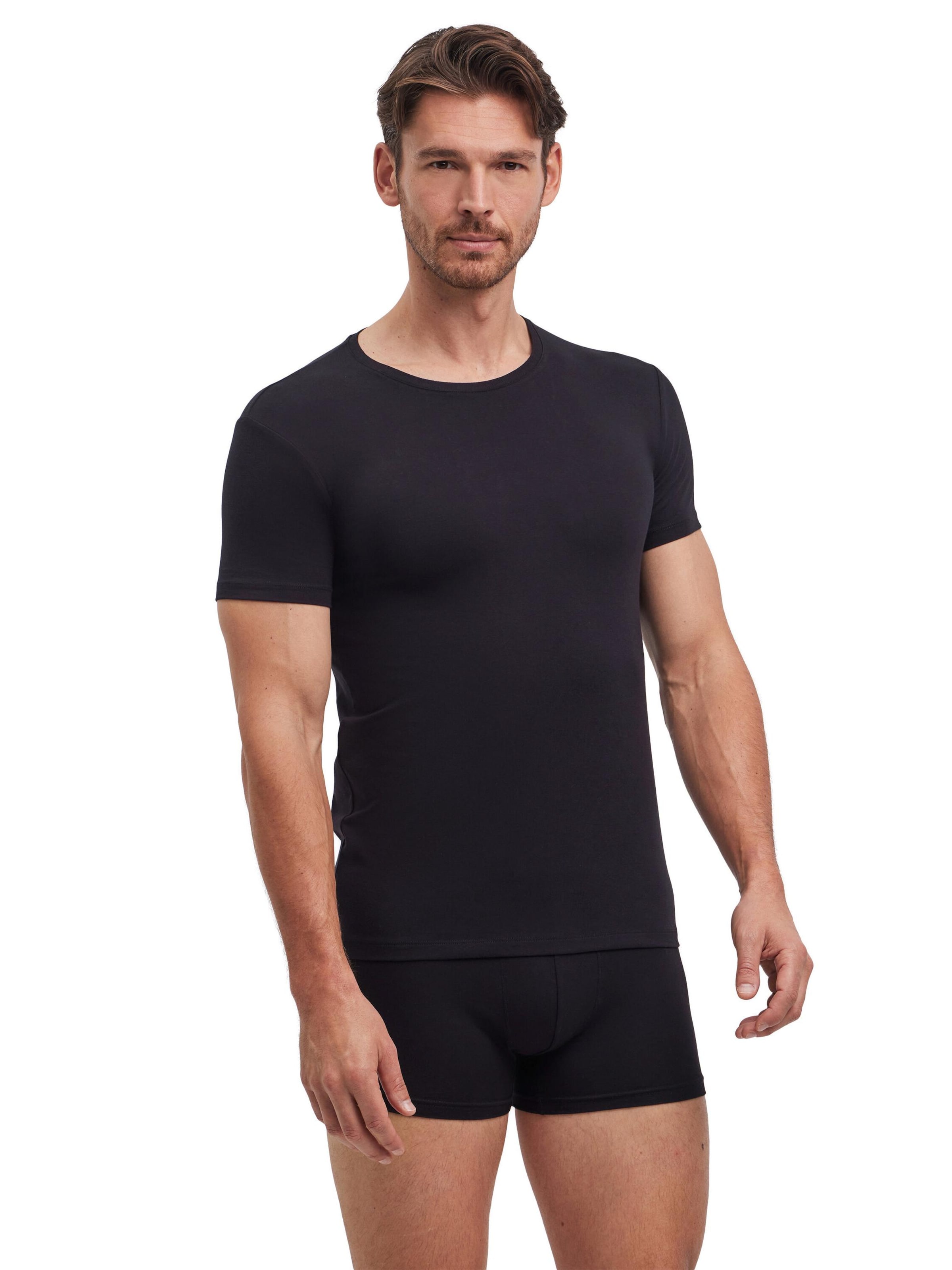FALKE Undershirt '2-Pack' in Black: front