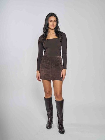 FREAKY NATION Юбка 'Twiggy Like' в Коричневый