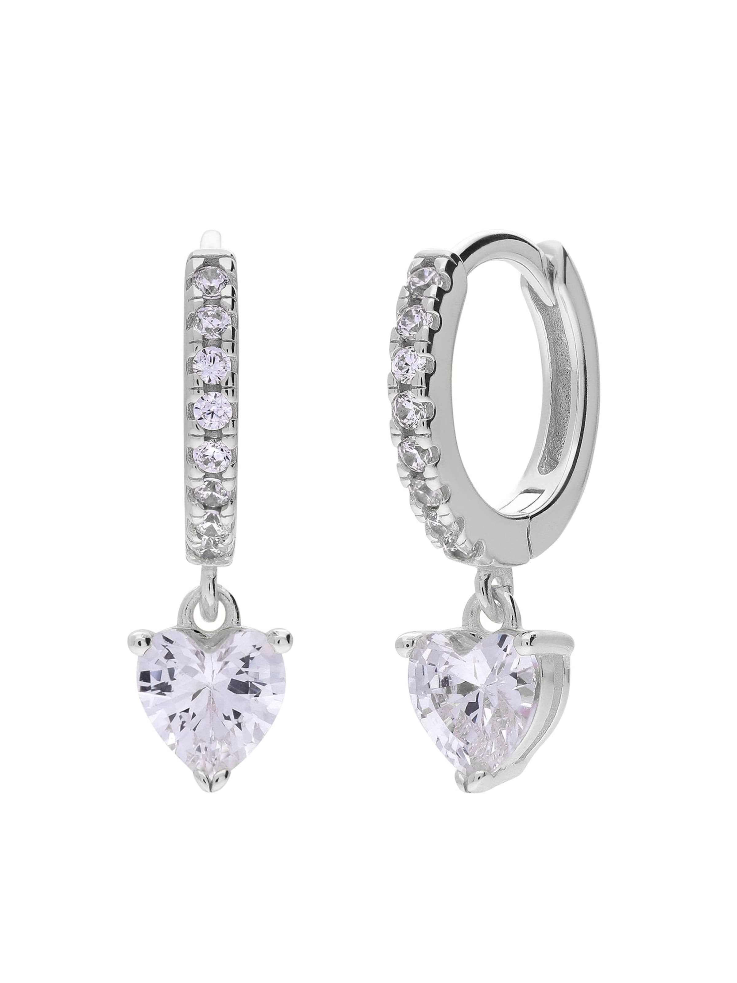 Lucardi Earrings in Silver: front