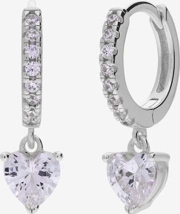 Boucles d'oreilles Lucardi en argent : devant