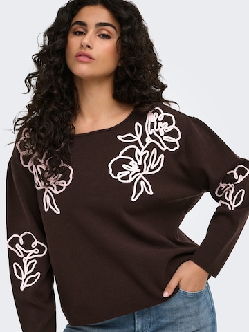 ONLY Carmakoma Sweater 'NILA' in Brown