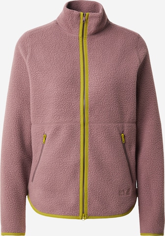 JACK WOLFSKIN Toiminnallinen fleecetakki 'Lite Curl' värissä lila: etupuoli