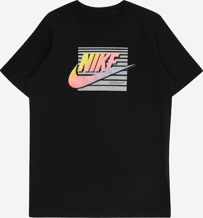 Nike Sportswear Тениска 'FUTURA RETRO' в гълъбово синьо / жълто / сьомга / черно, Преглед на продукта