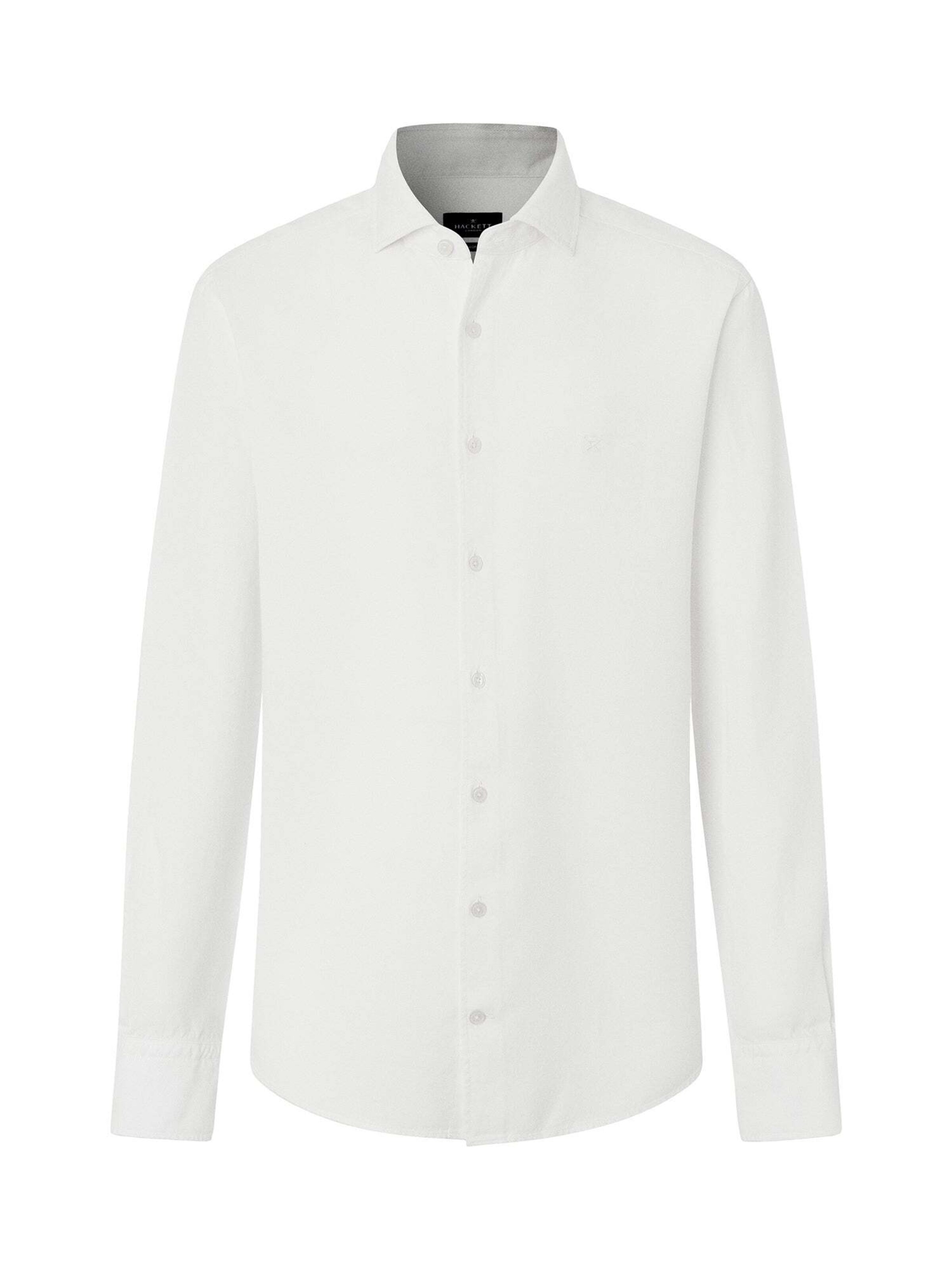 Coupe slim Chemise Hackett London en blanc : devant