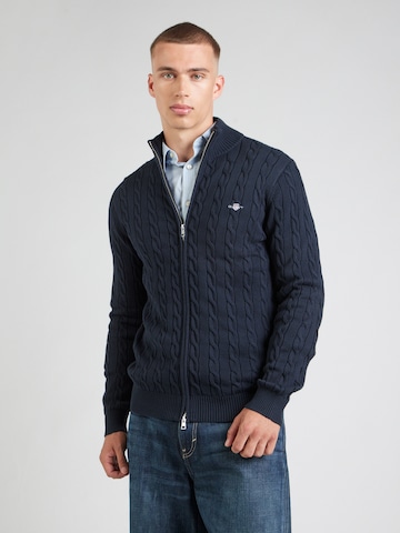 GANT Knit cardigan in Blue: front