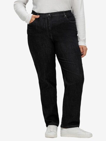 SHEEGO Regular Jeans in Black: front