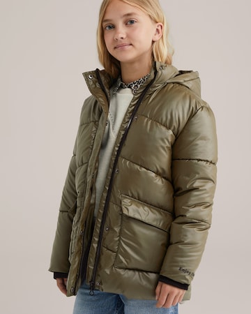 Veste mi-saison WE Fashion en vert : devant