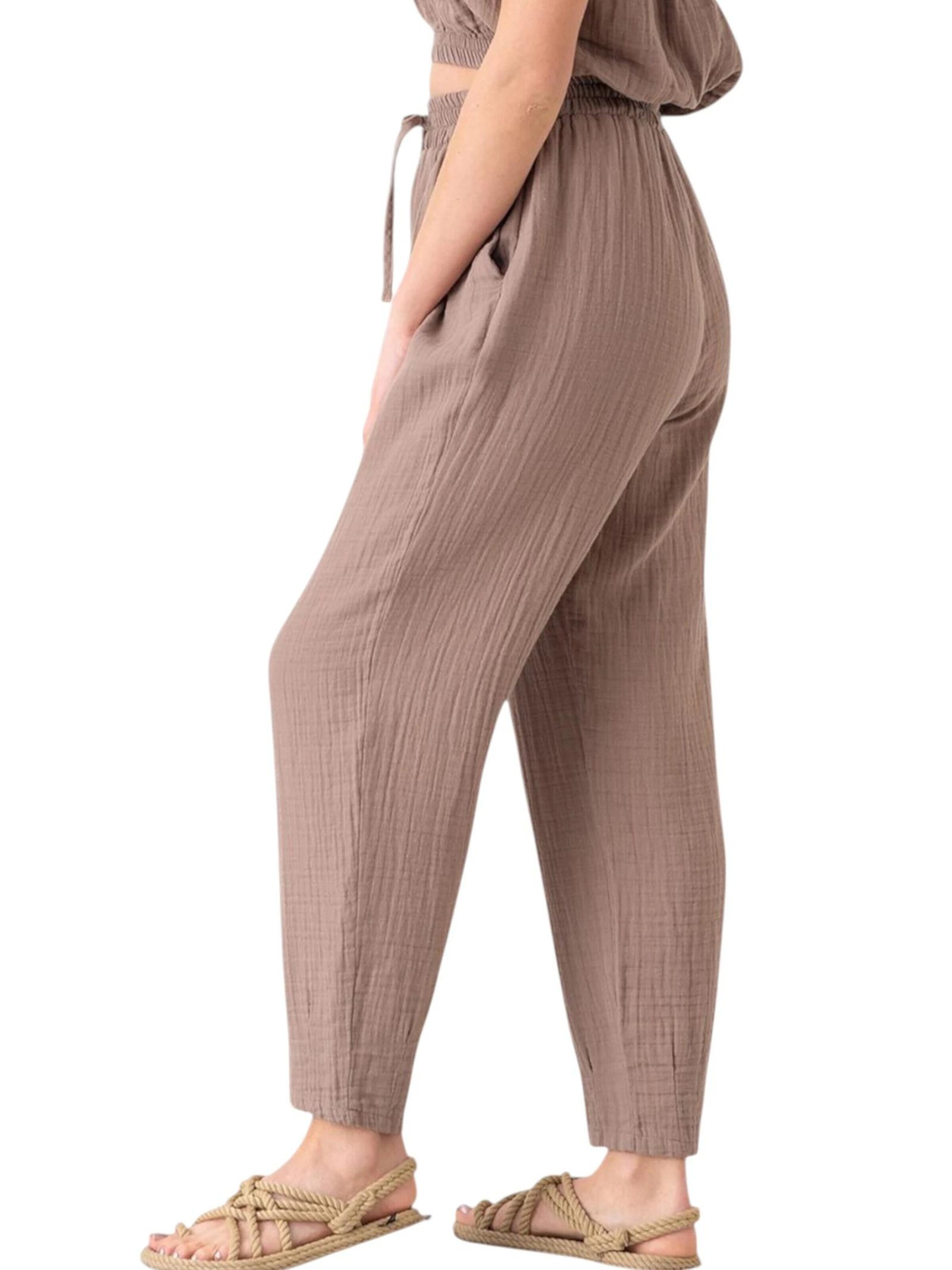 WENOR Tapered Broek 'TANORA' in Beige