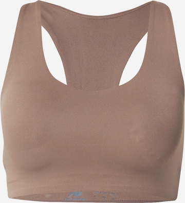 Bustier Soutien-gorge de sport new balance en beige : devant
