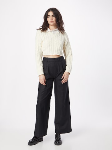 Wide Leg Pantalon à pince GAP en noir