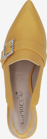 CAPRICE Slingback Pumps in Yellow