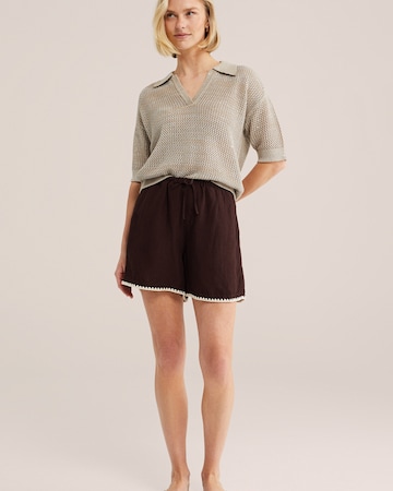 WE Fashion Свитер в Коричневый