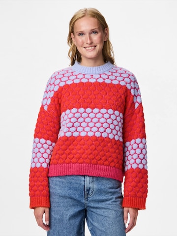 PIECES Sweater 'PCJANEL' in Pink: front