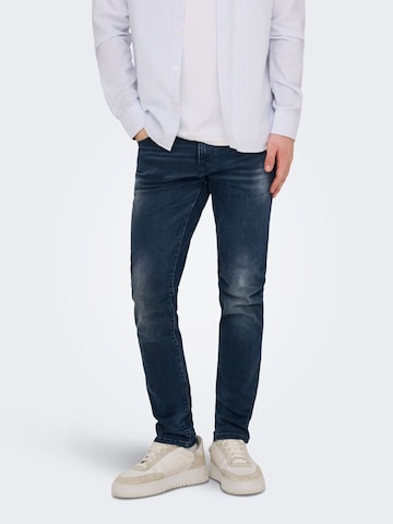 Coupe slim Jean 'ONSLoom' Only & Sons en bleu : devant