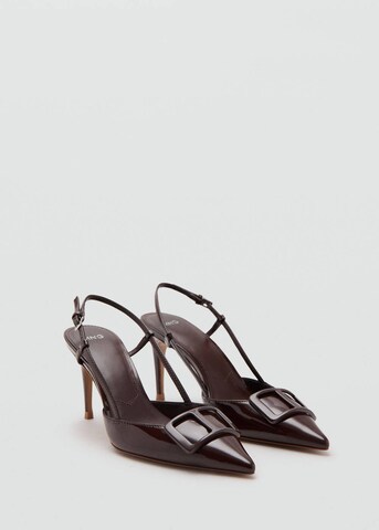 MANGO Slingback Pumps in Brown