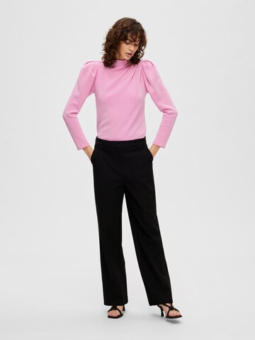 SELECTED FEMME Regular Trousers 'MYLA' in Black