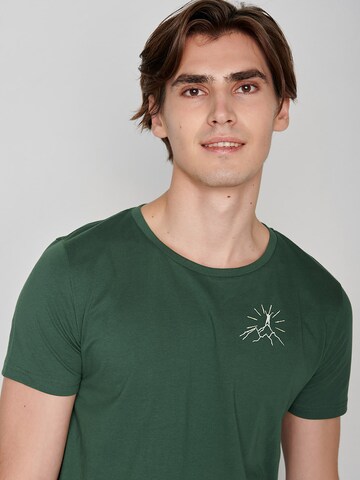 GREENBOMB Shirt 'Nature Mountain Sun' in Groen