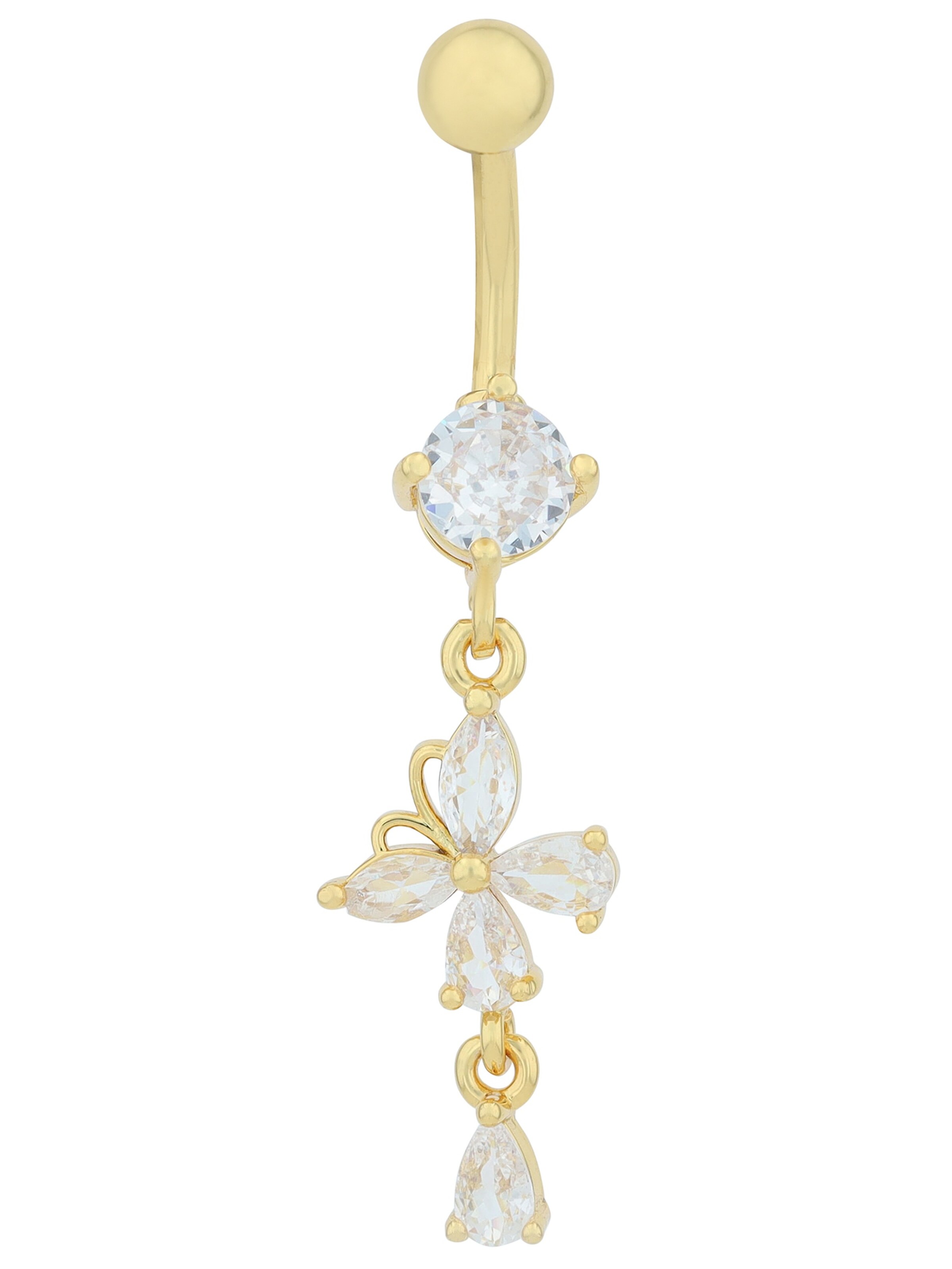 Akzent Piercingschmuck 'Zirkonia'‌‌‌‌‌‌ in Gold
