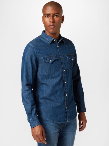 Lee Regular Fit Hemd 'Western' in Blau: predná strana