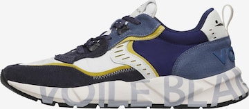 Baskets basses 'CLUB01.' Voile blanche en jaune : devant