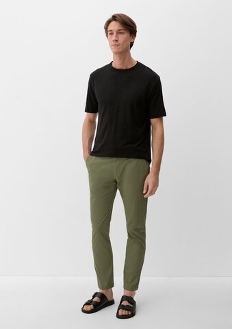 s.OliverSlimfit Chino hlače - zelena boja