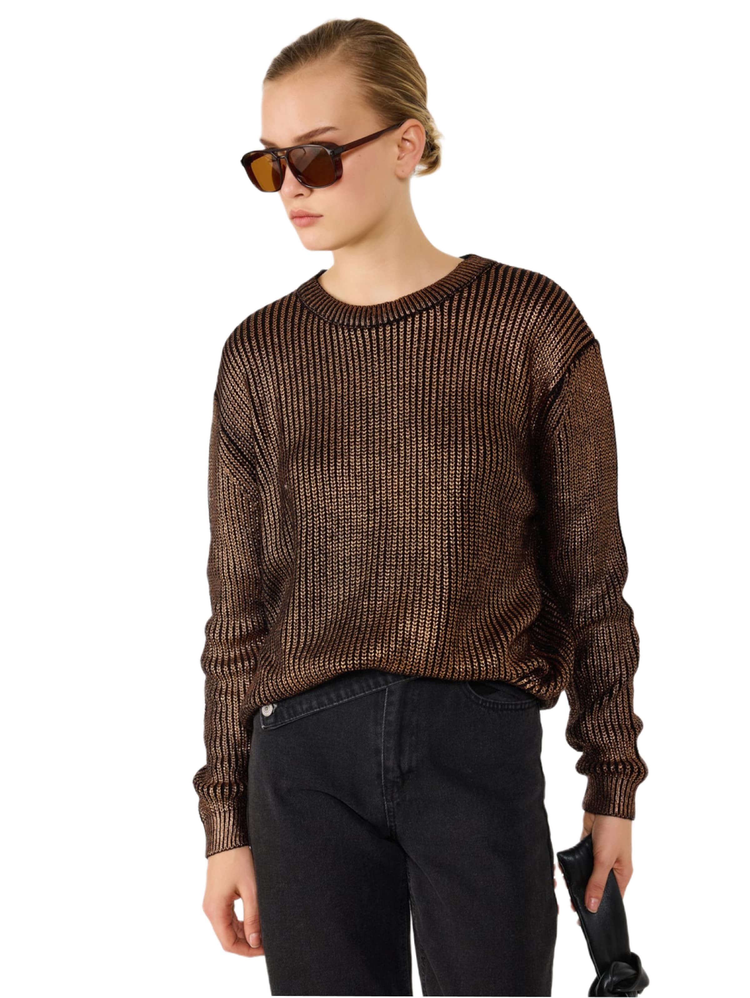 No Matter What Sweater in Bronze: front