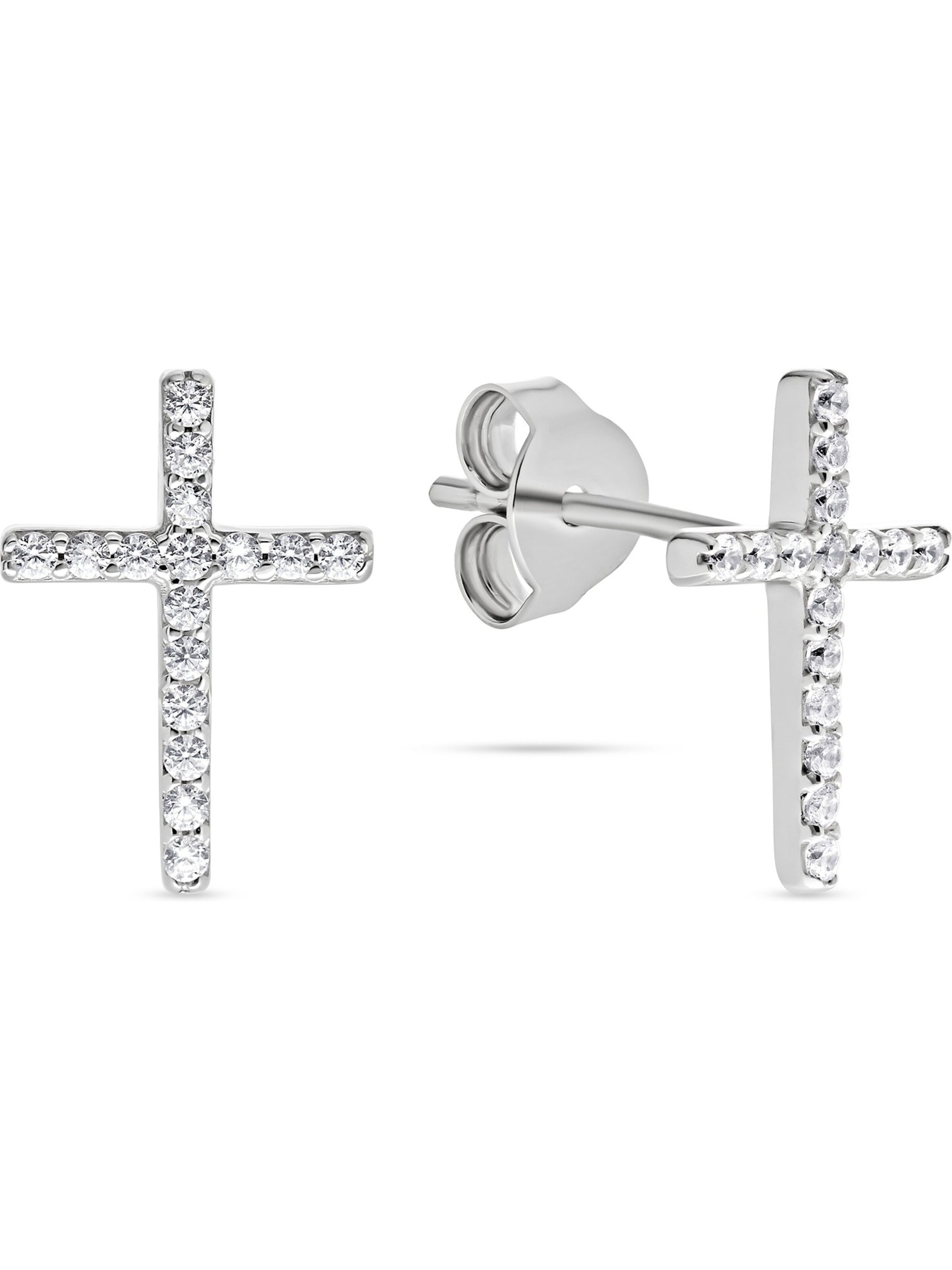 CHRIST Earrings in Silver: front