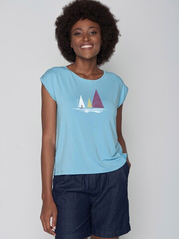 GREENBOMB Shirt 'Nature SUP' in Blauw: voorkant