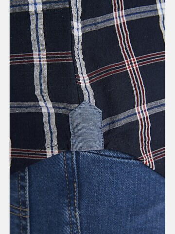 Jan Vanderstorm Comfort fit Button Up Shirt ' Berty ' in Blue