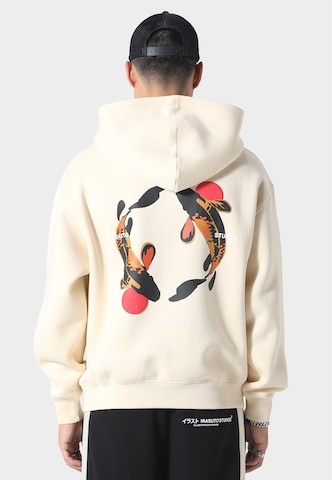 Felpa 'Koi' di Irasuto Studios in beige: frontale
