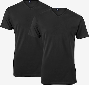 alan red Undershirt 'VERMONT Stretch V-Neck' in Black: front