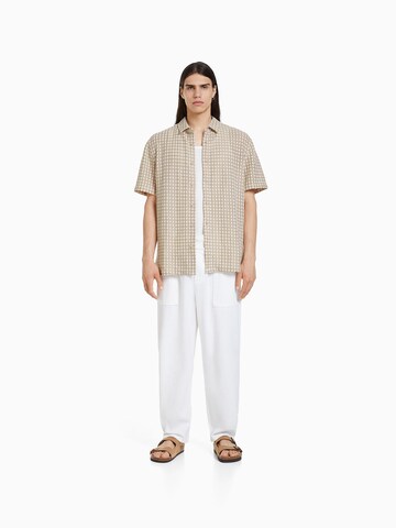 Bershka Comfort fit Srajca | siva barva