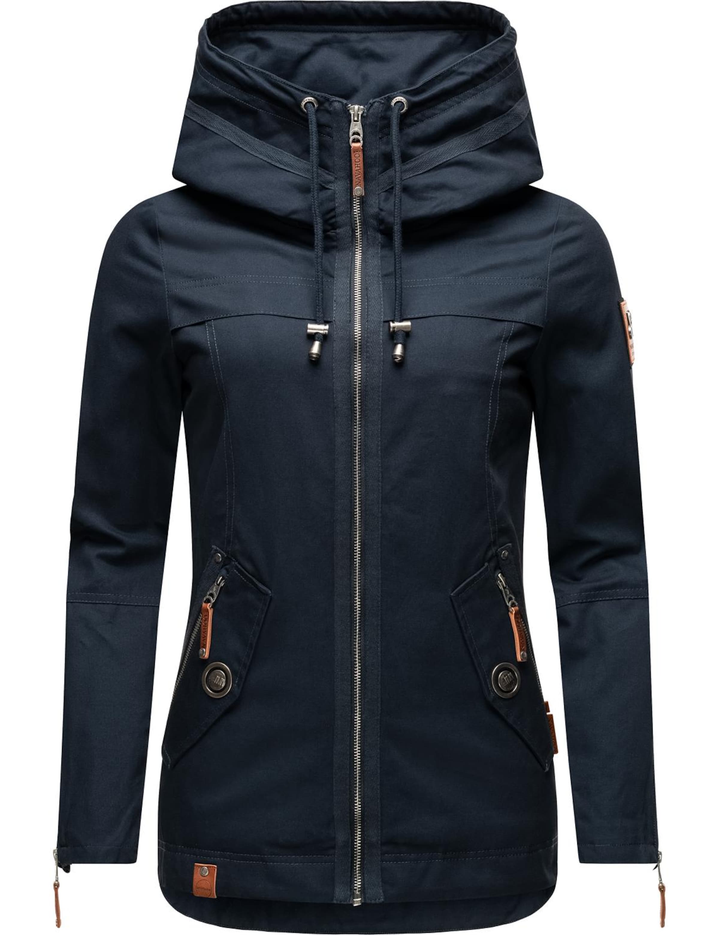 NAVAHOO Φθινοπωρινό και ανοιξιάτικο μπουφάν 'Wekoo' σε μπλε: μπροστά