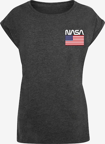 T-shirt 'NASA - Stars and Stripes' Merchcode en gris : devant
