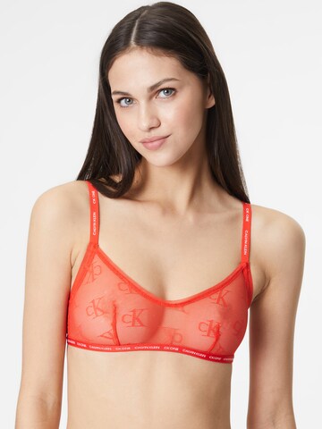 Bustier Soutien-gorge Calvin Klein Underwear en rouge : devant