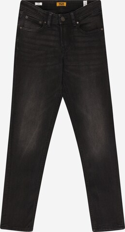 Coupe slim Jean 'Glenn' Jack & Jones Junior en noir : devant