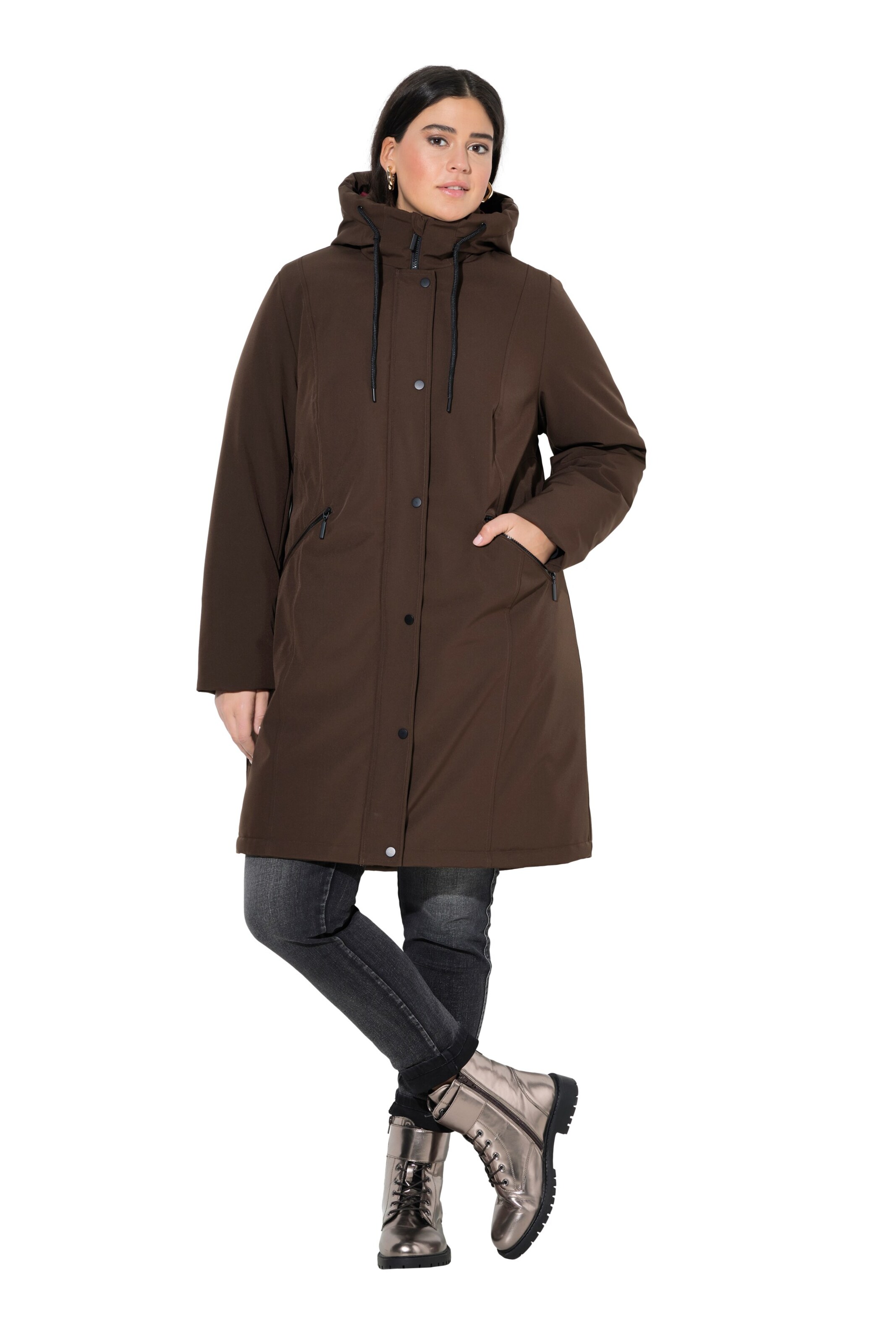 Ulla Popken Between-season jacket in Brown